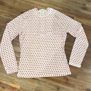 Roller Rabbit Pink Hearts Rash Guard long sleeve women’s xs